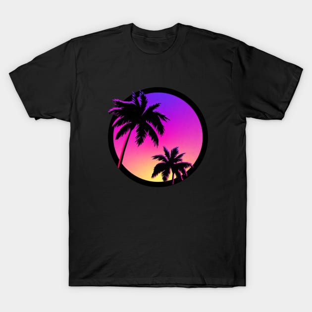 Retro Miami Vintage Aesthetic T-Shirt by iconicole